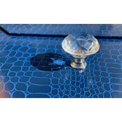 Bouton carafe à facettes transparent