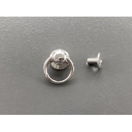 Bouton de col nickel avec anneau